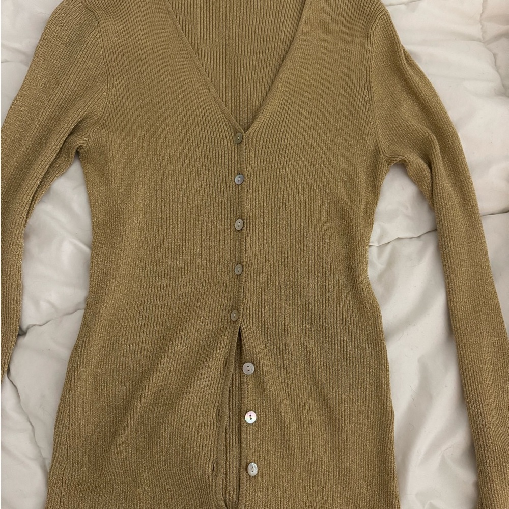 Women's Olive Cardigan Sweater